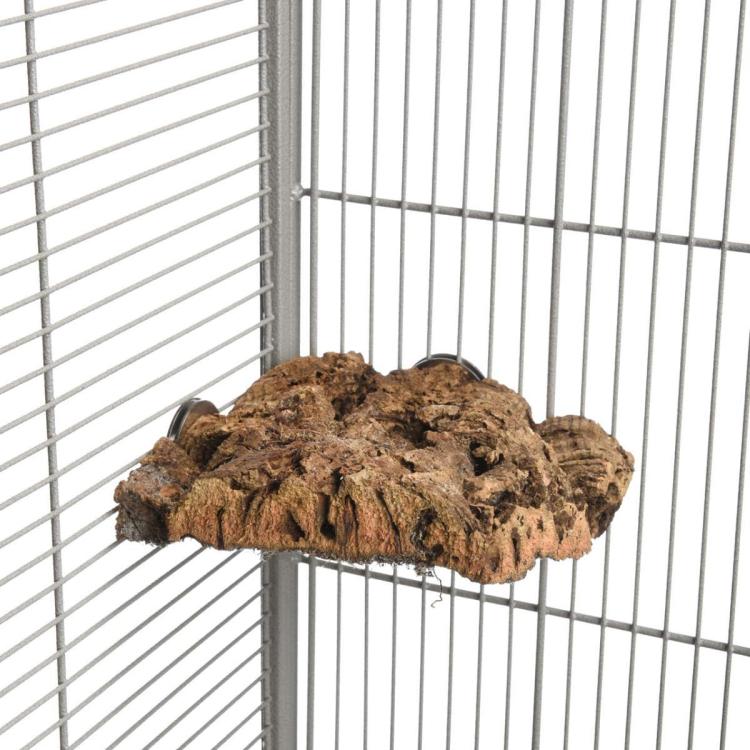 Rohový bidélko z korkové kůry dubu, velikost M – pro střední papoušky od ParrotPlanet.cz