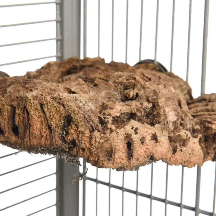 Rohový bidélko z korkové kůry dubu, velikost M – pro střední papoušky od ParrotPlanet.cz