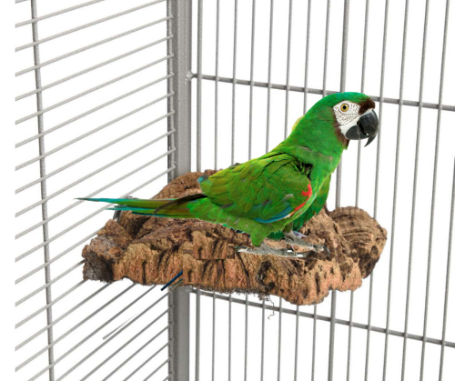 Rohový bidélko z korkové kůry dubu, velikost M – pro střední papoušky od ParrotPlanet.cz
