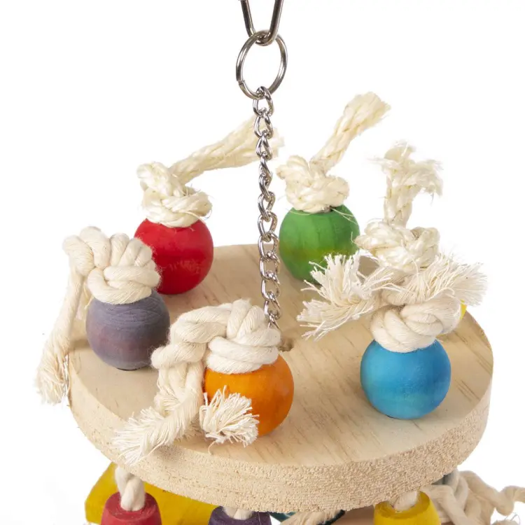 Dřevěná karuselová hračka pro střední a větší papoušky od ParrotPlanet.cz