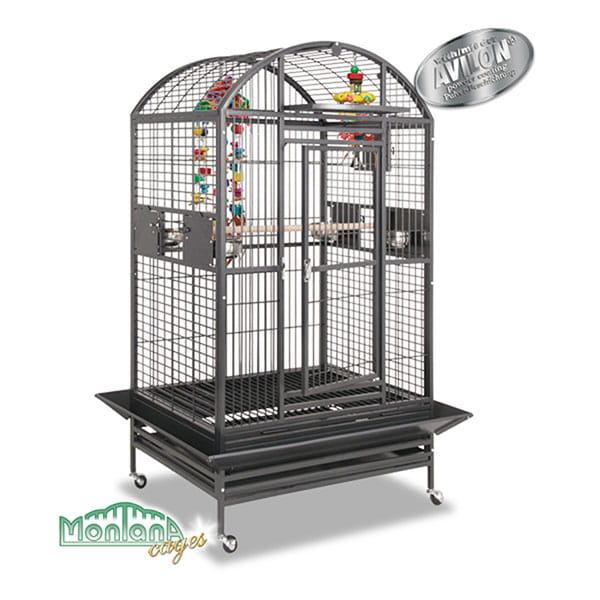 Klec pro papoušky Montana Hacienda Dome tmavá od ParrotPlanet.cz