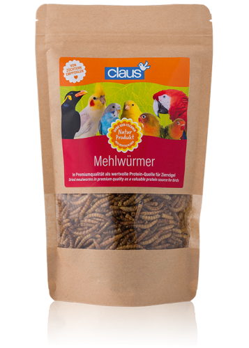 Claus Mehlwürmer - sušené moučné červy pro všechny papoušky 75 g od ParrotPlanet.cz