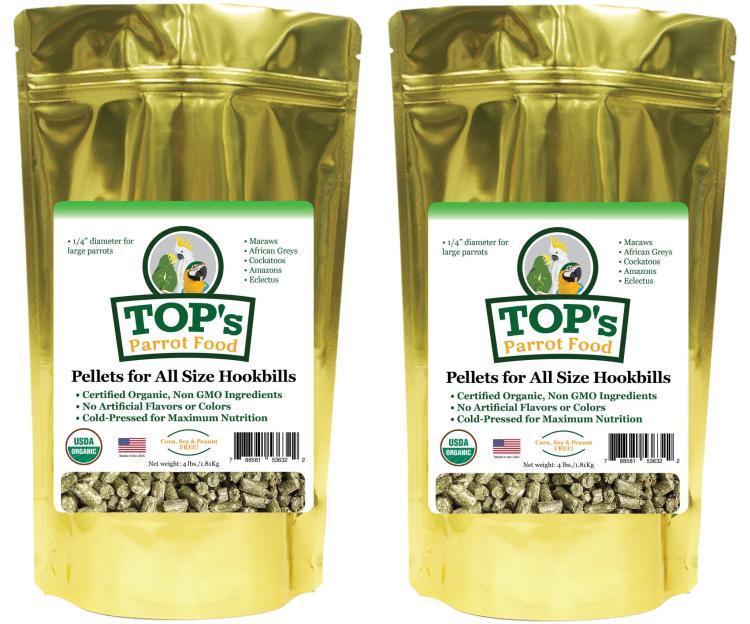 TOP's Parrot Pellets for All Size HookBills - Organické granule Top's pro všechny druhy papoušků 453 g od ParrotPlanet.cz