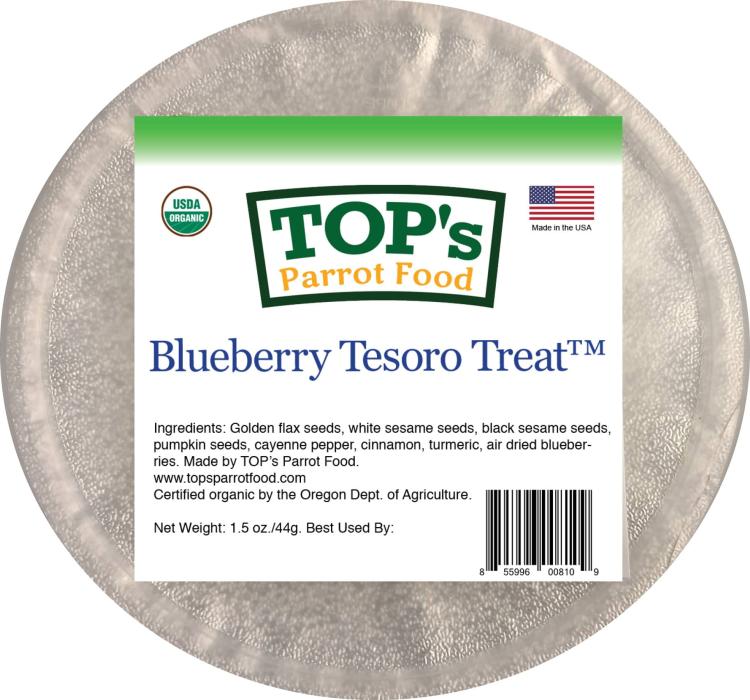 Top's Tesoro Parrot Treat - BLUEBERRY - Ekologická pochoutka pro papoušky s příchutí borůvek 44 g od ParrotPlanet.cz