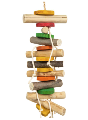 Drtič Franc – dřevěná hračka pro střední a velké papoušky od ParrotPlanet.cz