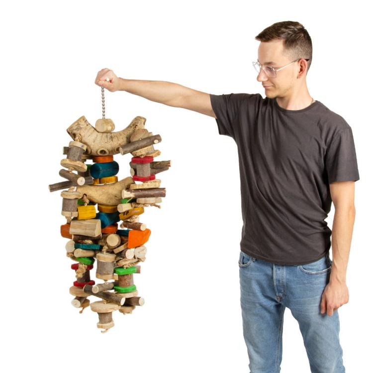 Drewniany GiGaNt - ogromna zabawka dla dużych papug - 6,5 kg od ParrotPlanet.cz