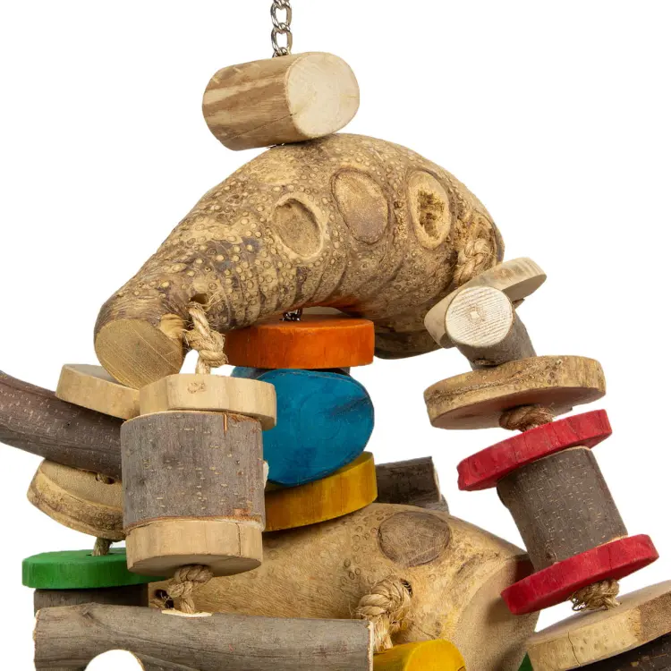 Drewniany GiGaNt - ogromna zabawka dla dużych papug - 6,5 kg od ParrotPlanet.cz