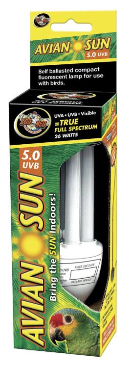 Žárovka pro papoušky AvianSun 5.0 UVB Compact Fluorescent 26W od parrotplanet.cz