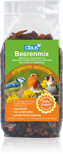 Claus Beerenmix - směs sušených bobulí pro všechny ptáky 200 g od ParrotPlanet.cz