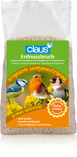 Claus Erdnussbruch - drcené arašídy pro všechny ptáky 750 g od ParrotPlanet.cz