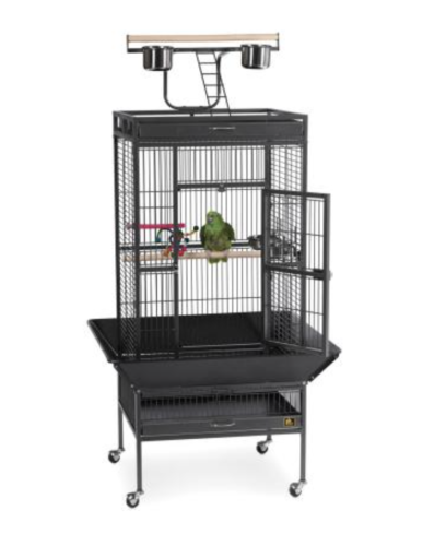Prevue Pet -  Klec pro střední a velké papoušky z tepaného železa ČERNÁ od ParrotPlanet.cz