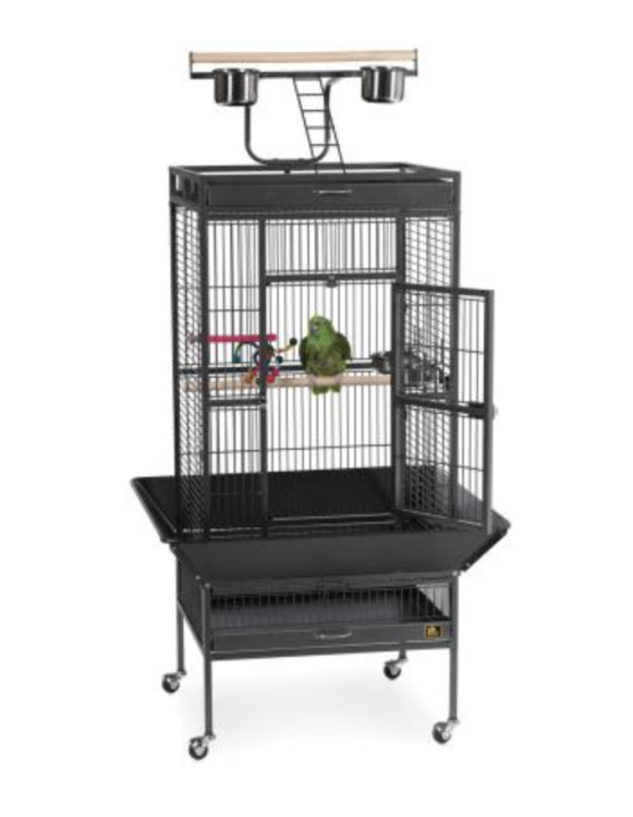 Prevue Pet -  Klec pro střední a velké papoušky z tepaného železa ČERNÁ od ParrotPlanet.cz