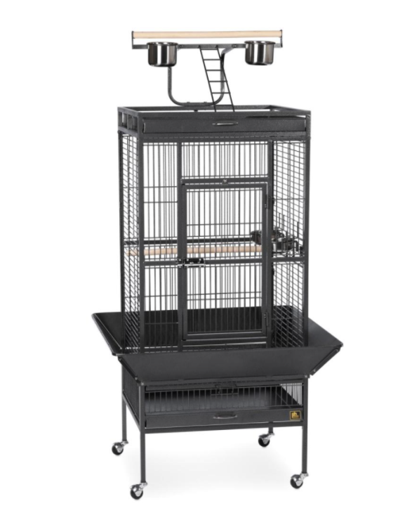 Prevue Pet -  Klec pro střední a velké papoušky z tepaného železa ČERNÁ od ParrotPlanet.cz