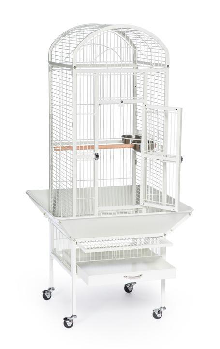Prevue Pet - Small Dome Top - Klec pro střední papoušky z tepaného železa - bílá od ParrotPlanet.cz