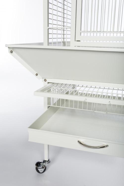 Prevue Pet - Small Dome Top - Klec pro střední papoušky z tepaného železa - bílá od ParrotPlanet.cz