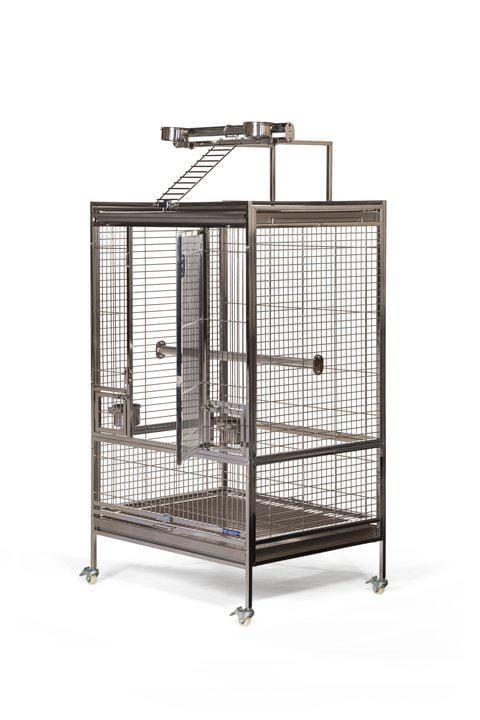 Prevue Pet - Play Top Large - Klec z NEREZOVÉ OCELI pro střední a velké papoušky od ParrotPlanet.cz