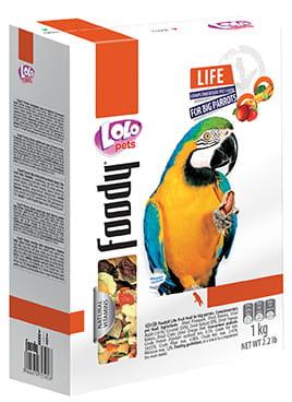 LoLo Pets FOODY VEGGIES AND FRUITS – VELKÉ KUSY ZELENINY A TROPICKÉHO OVOCE – Krmivo pro velké papoušky 900 g od ParrotPlanet.cz