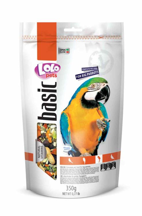 LoLo Pets BASIC 350 g krmivo pro VELKÉ PAPOUŠKY od ParrotPlanet.cz