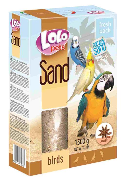 LoLo Pets SAND- Anýzový písek pro papoušky s mušlemi 1,5 kg od ParrotPlanet.cz