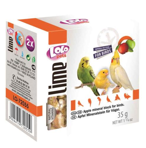 LOLO PETS LOLO LINE – vápenný kostka JAPKOVA vápenná S MUŠLEMI – pro papoušky 35 g  od ParrotPlanet.cz