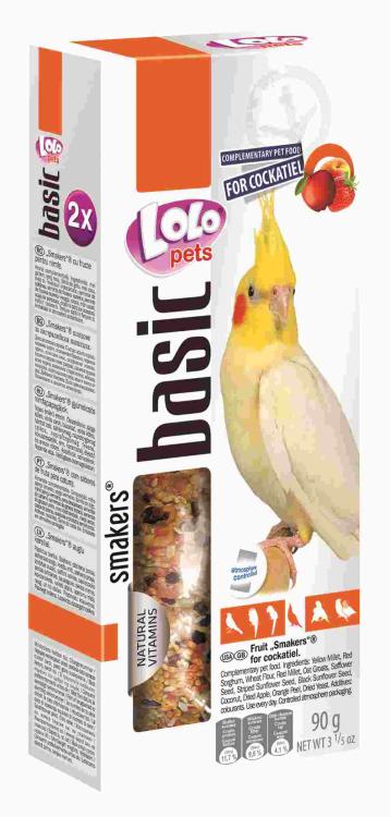 LoLo Pets Basic - pamlsky určené pro papoušky druhu Nymphicus hollandicus 90 g od ParrotPlanet.cz