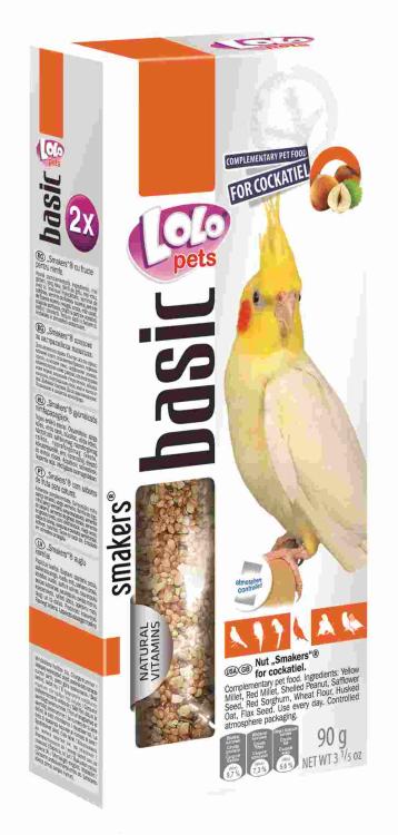 LoLo Pets Basic -Smakers URČENO PRO NIMFY OŘECHOVÉ 90 g (2x45 g) od ParrotPlanet.cz