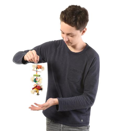 Dárek pro Pierzaka | dřevěná hračka pro malé a střední papoušky od ParrotPlanet.cz