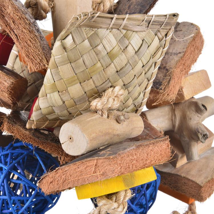 JAVA CHUNKY – hračka pro menší a střední papoušky, vyrobená z přírodních materiálů od ParrotPlanet.cz