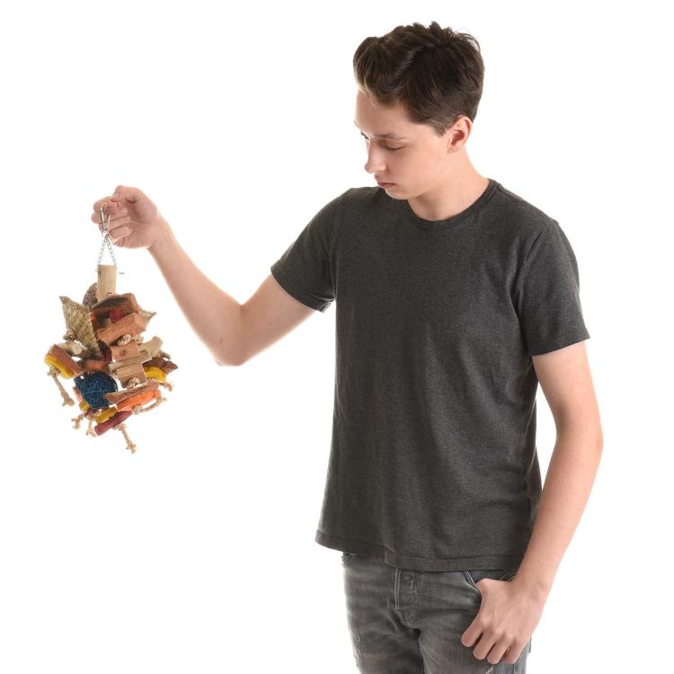 JAVA CHUNKY – hračka pro menší a střední papoušky, vyrobená z přírodních materiálů od ParrotPlanet.cz