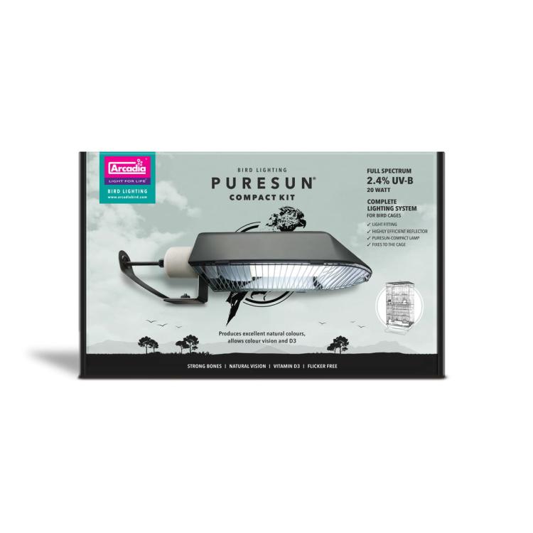 Arcadia Puresun Compact 20W – Osvětlovací sada – lampa s žárovkou pro papoušky od ParrotPlanet.cz