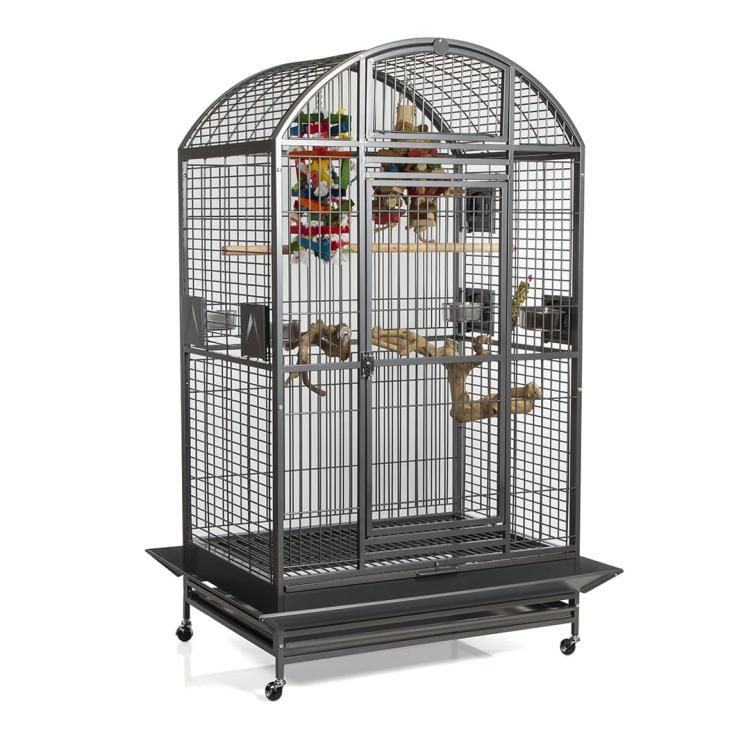 Klece pro papoušky Montana Castell Dome tmavá od ParrotPlanet.cz