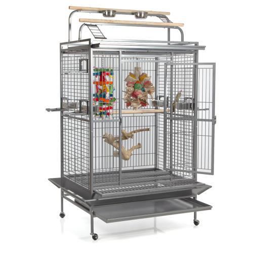 Klece pro papoušky Montana Castell Nova Play tmavá od ParrotPlanet.cz