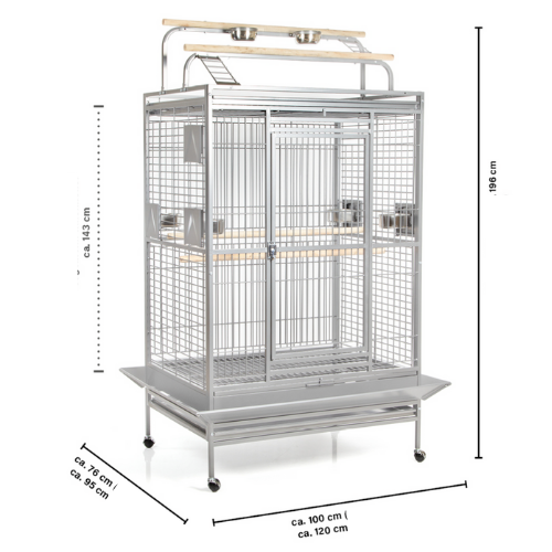 Klece pro papoušky Montana Castell Nova Play světlá od ParrotPlanet.cz