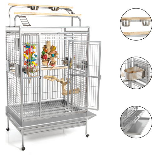 Klece pro papoušky Montana Castell Nova Play světlá od ParrotPlanet.cz