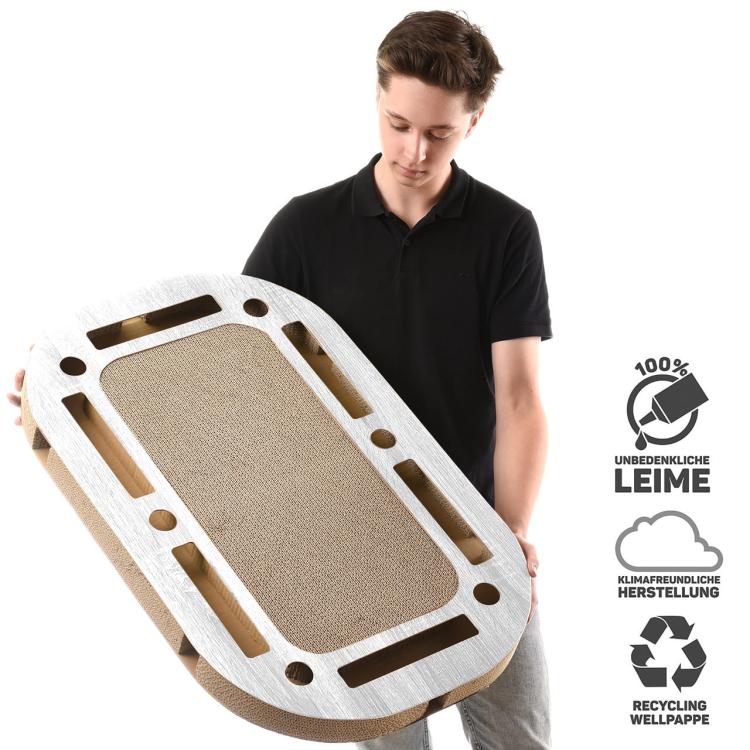 PlayPlate | Hřiště pro kočky se škrabadlem | Canadian Cat | světle šedá od ParrotPlanet.cz