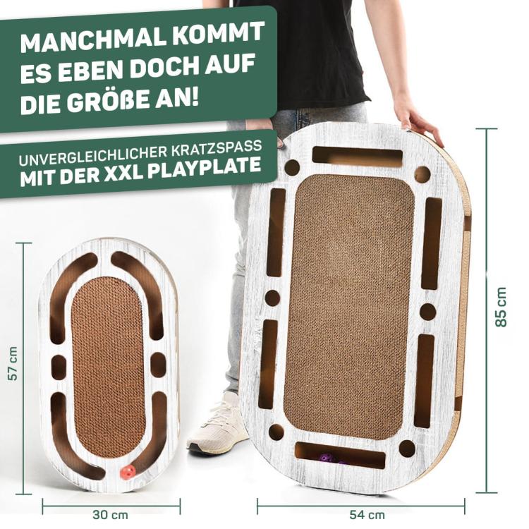 PlayPlate | Hřiště pro kočky se škrabadlem | Canadian Cat | světle šedá od ParrotPlanet.cz