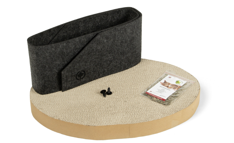 OWEN - Plstěné lůžko Canadian Cat s podlahou na škrábání - antracitová od ParrotPlanet.cz