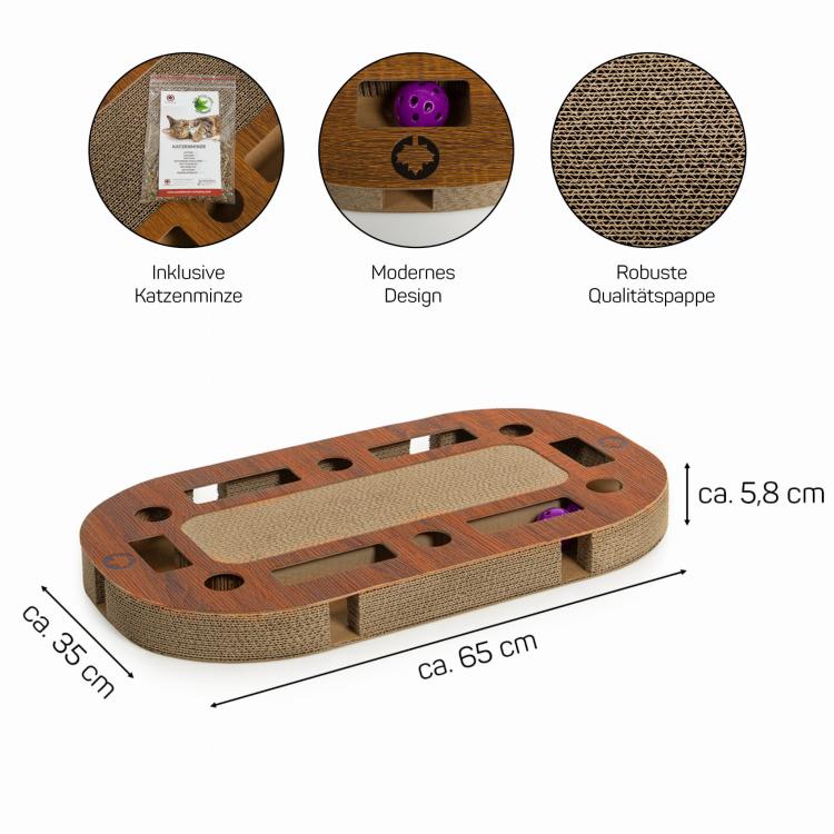 PlayPlate MEDIUM | Hřiště pro kočky se škrabadlem | Canadian Cat od ParrotPlanet.cz