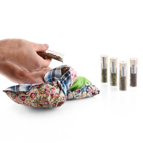 ZKUŠEBNÍ SADA 4-balení: Eukalyptové listy, kočičí máta, germander, valeriána pro kočky – Canadian Cat od ParrotPlanet.cz