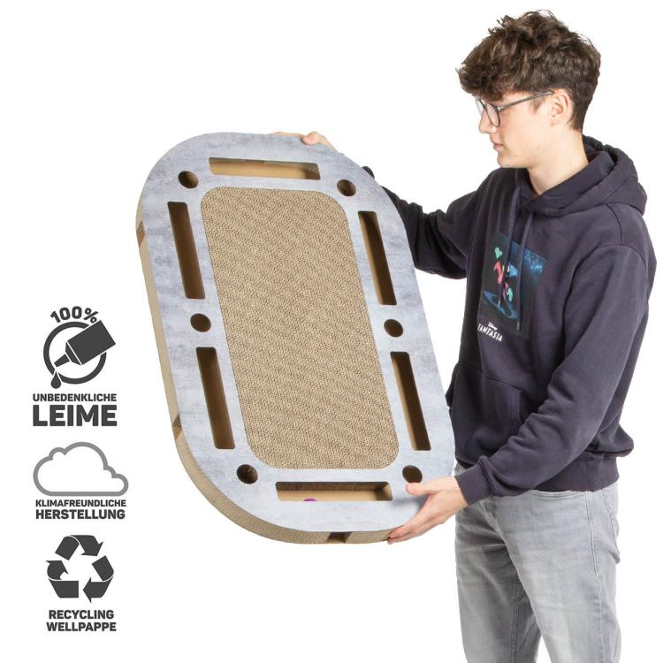 PlayPlate | Hřiště pro kočky se škrabadlem | Canadian Cat | s betonovým vzhledem od ParrotPlanet.cz