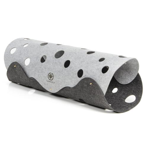 KOČIČÍ TUNEL XXL | Canadian Cat | světle šedá/tmavě šedá | 120 x 35 cm od ParrotPlanet.cz