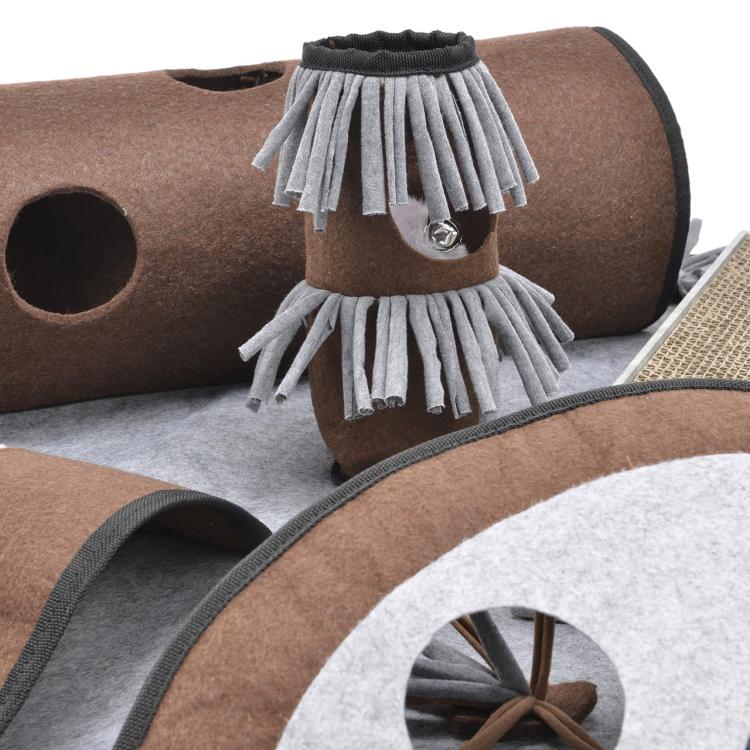 CALVIN | Hřiště pro kočky se škrabadlem | Canadian Cat | 90 cm/90 cm | šedo-hnědá od ParrotPlanet.cz