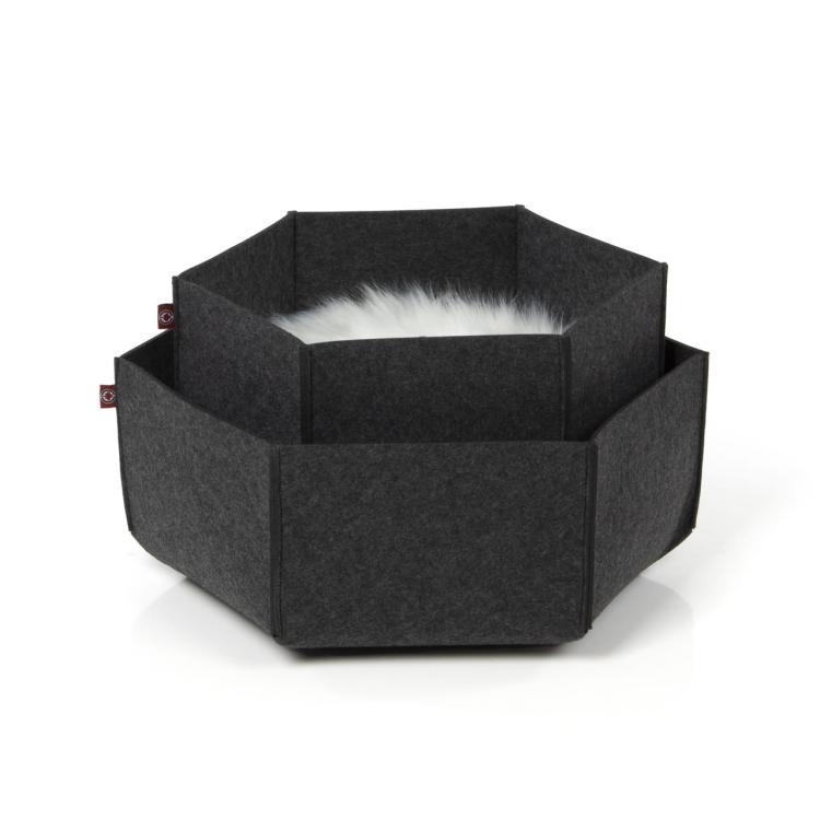 AVA | Pelíšek Košík pro kočky z filcu | Canadian Cat | velikost M | antracit od ParrotPlanet.cz