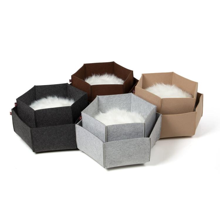 AVA | Pelíšek Košík pro kočky z filcu | Canadian Cat | velikost M | antracit od ParrotPlanet.cz