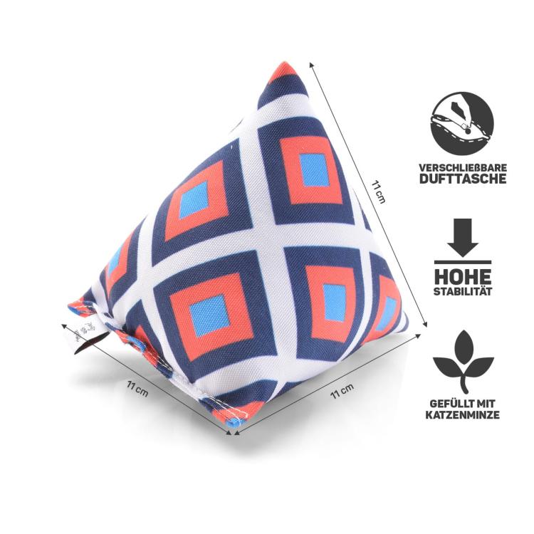 Polštářek PIRAMIDKA XL pro mazlení kočky | Canadian Cat | Nordic Karo | kočičí máta 11 g od ParrotPlanet.cz