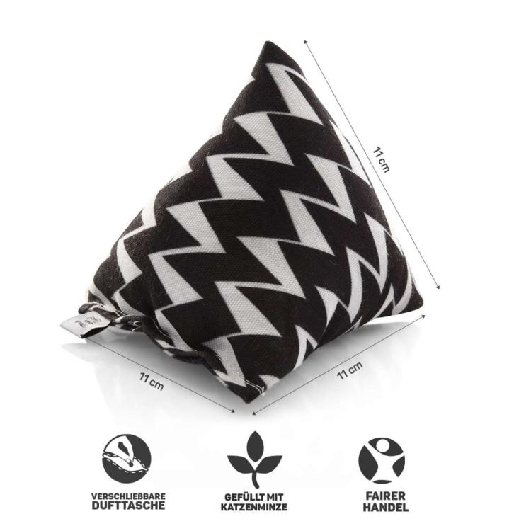 Polštářek PIRAMIDKA XL do Przytulania dla kota | Canadian Cat | ZIG ZAG | kocimiętka 11g od ParrotPlanet.cz