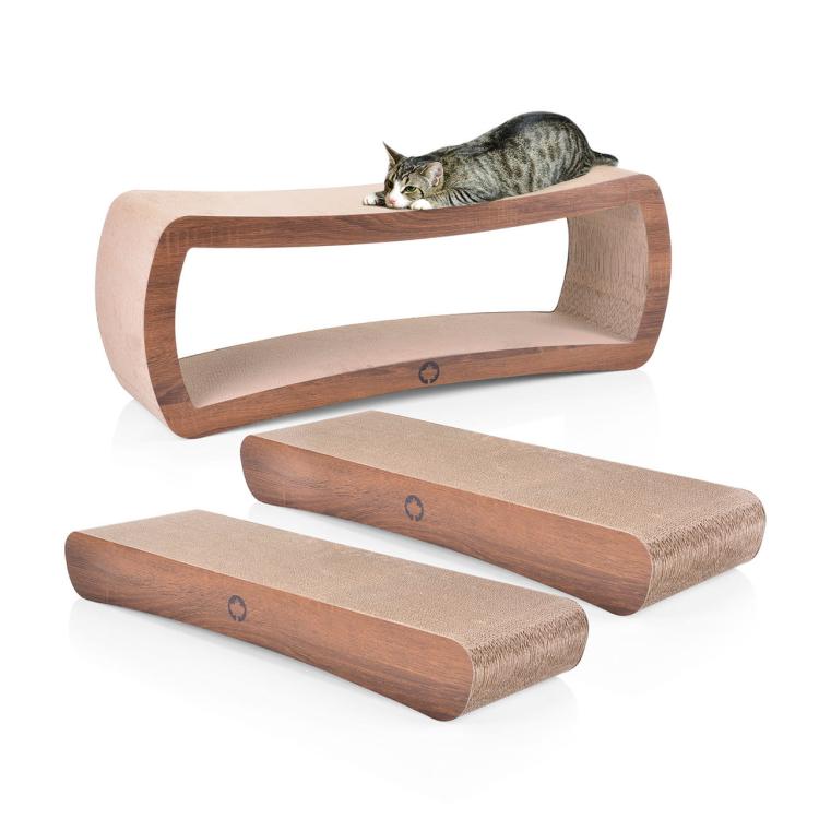 SADA JUMBO 1 ks Galaxy + 2 ks WAVE XXL | 3 škrabadla pro KOČKY | Canadian Cat | OŘECH od ParrotPlanet.cz