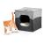Kočičí kostka | pelíšek pro kočky | Canadian Cat | kompatibilní s nábytkem IKEA | šedá od ParrotPlanet.cz