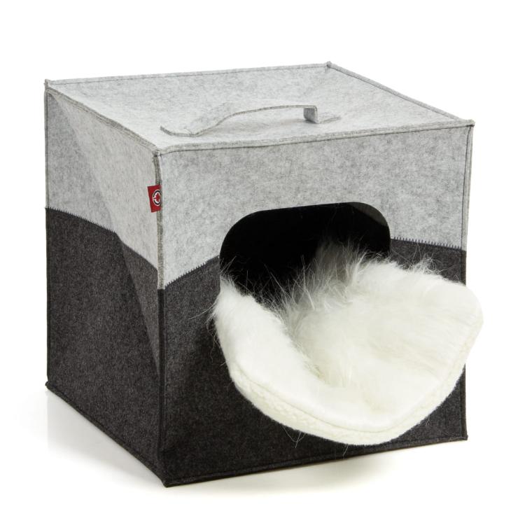 Kočičí kostka | pelíšek pro kočky | Canadian Cat | kompatibilní s nábytkem IKEA | šedá od ParrotPlanet.cz