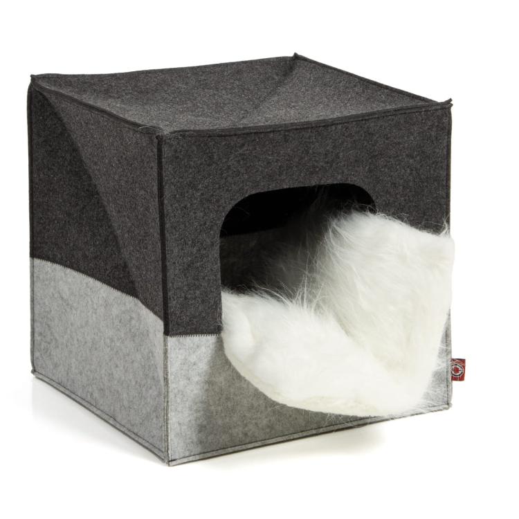 Kočičí kostka | pelíšek pro kočky | Canadian Cat | kompatibilní s nábytkem IKEA | šedá od ParrotPlanet.cz